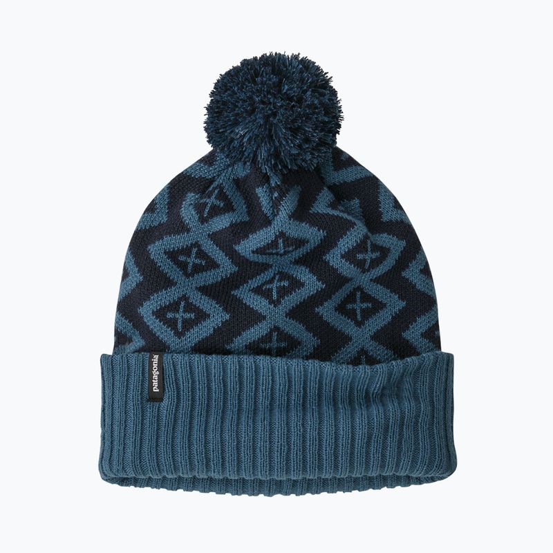 Žieminė kepurė Patagonia Powder Town Beanie perennial pinecone/wavy blue 6