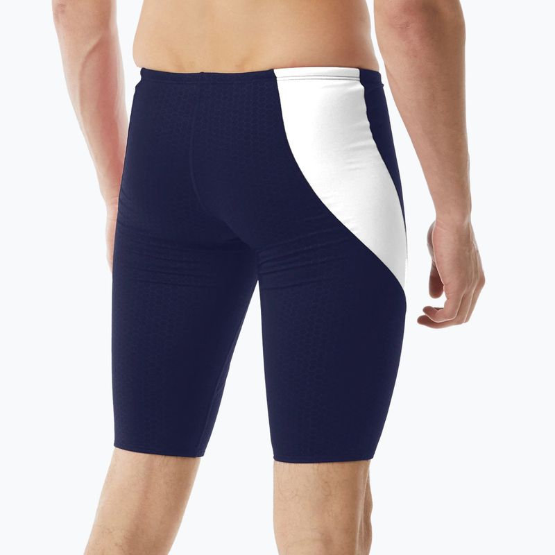 Vyrų plaukimo šortai TYR Durafast Elite Curve Splice Hexa Jammer navy/white 2