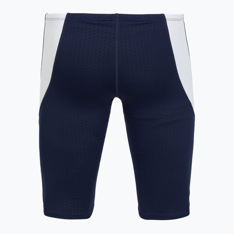 Vyrų plaukimo šortai TYR Durafast Elite Curve Splice Hexa Jammer navy/white 2
