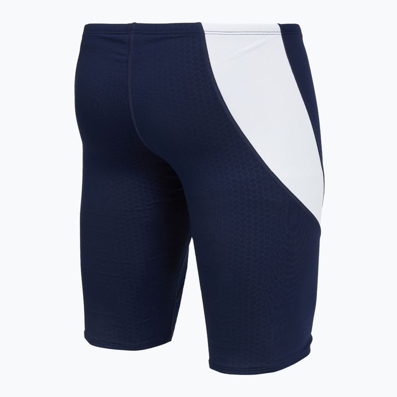 Vyrų plaukimo šortai TYR Durafast Elite Curve Splice Hexa Jammer navy/white 3