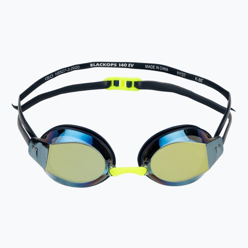 Plaukimo akiniai TYR Blackops 140 Ev Racing Mirrored gold/navy/yellow 2