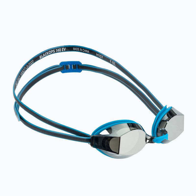 Vaikiški plaukimo akiniai TYR Blackops 140 Ev Racing Mirrored silver/ blue/ black