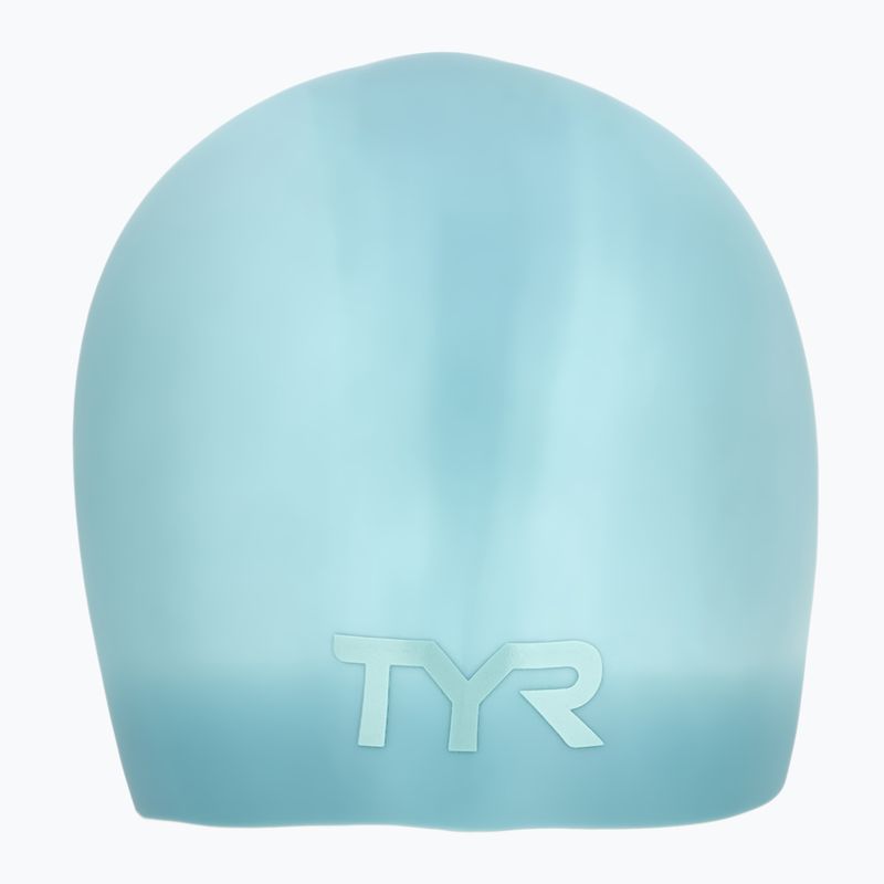 Plaukimo kepuraitė TYR Long Hair Wrinkle Free Silicone light blue