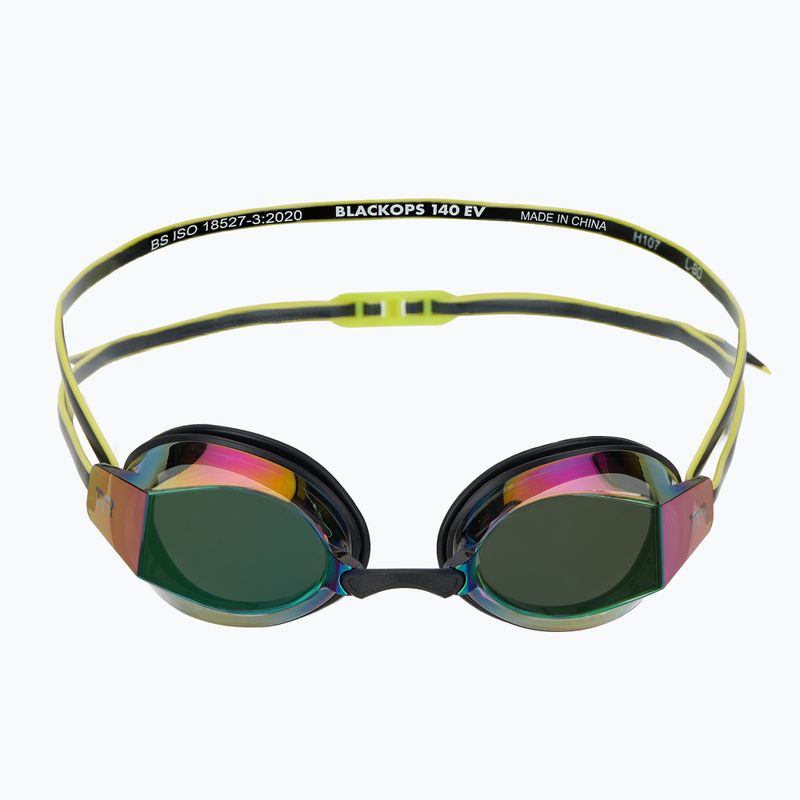 Plaukimo akiniai TYR Blackops 140 Ev Racing Mirrored fluo green/black 2