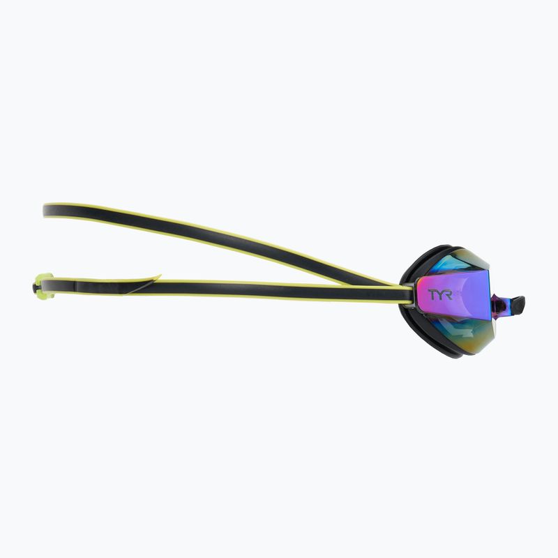 Plaukimo akiniai TYR Blackops 140 Ev Racing Mirrored fluo green/black 3