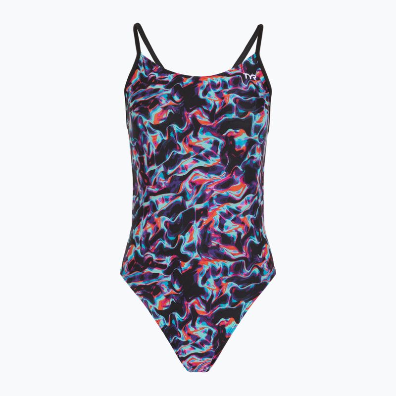 Moteriškas vientisas maudymosi kostiumėlis TYR Durafast Elite Energia Cutoutfit multicolor