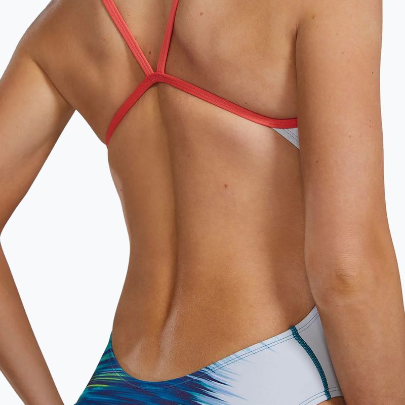 Moteriškas vientisas plaukimo kostiumas TYR Durafast Elite Bravura Cutoutfit white/multi 8