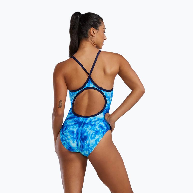 Moteriškas vientisas plaukimo kostiumas TYR Durafast Elite Azultec Diamondfit ocean blue 2