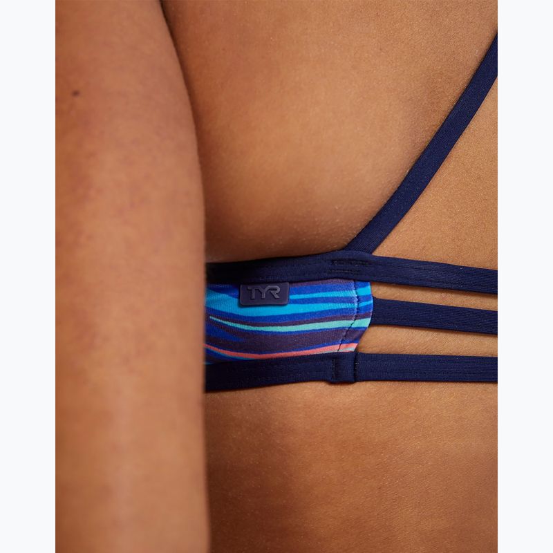Maudymosi kostiumėlio viršus TYR Riptidal Trinity teal/orange 7