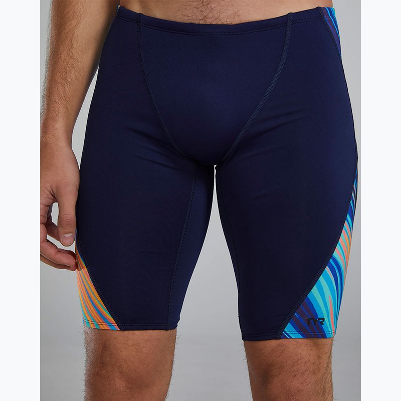 Vyriški plaukiojimo šortai TYR Durafast Elite Riptidal Jammer teal/orange 9