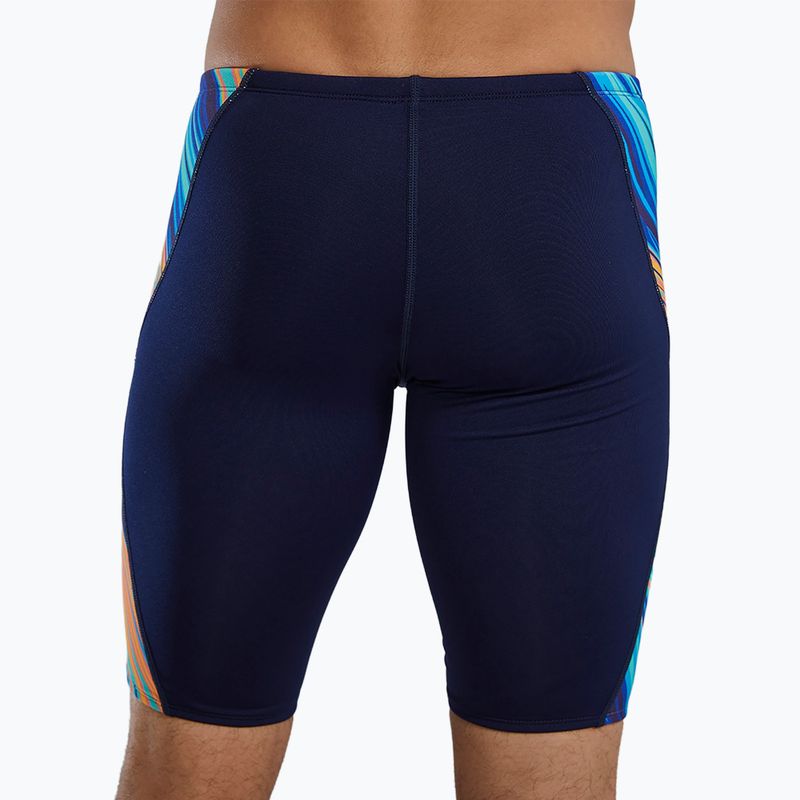 Vyriški plaukiojimo šortai TYR Durafast Elite Riptidal Jammer teal/orange 10