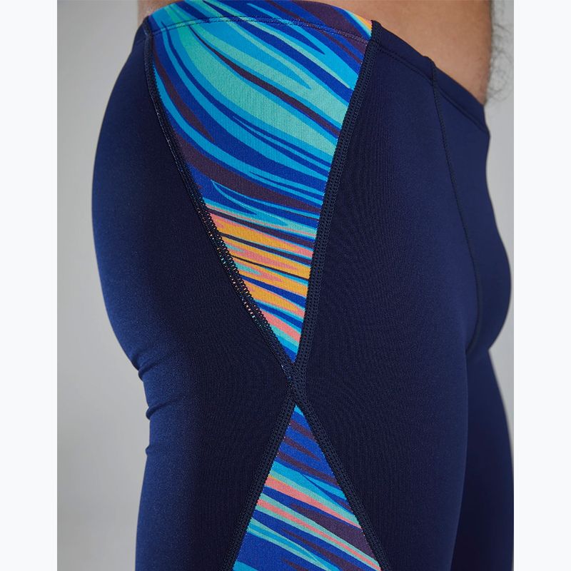 Vyriški plaukiojimo šortai TYR Durafast Elite Riptidal Jammer teal/orange 12