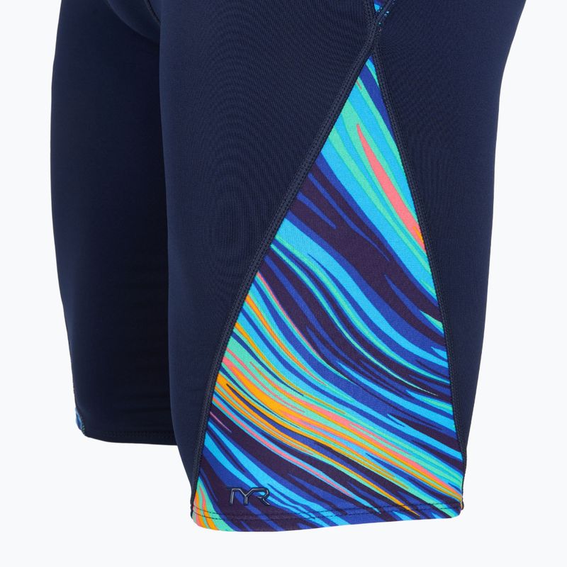 Vyriški plaukiojimo šortai TYR Durafast Elite Riptidal Jammer teal/orange 3