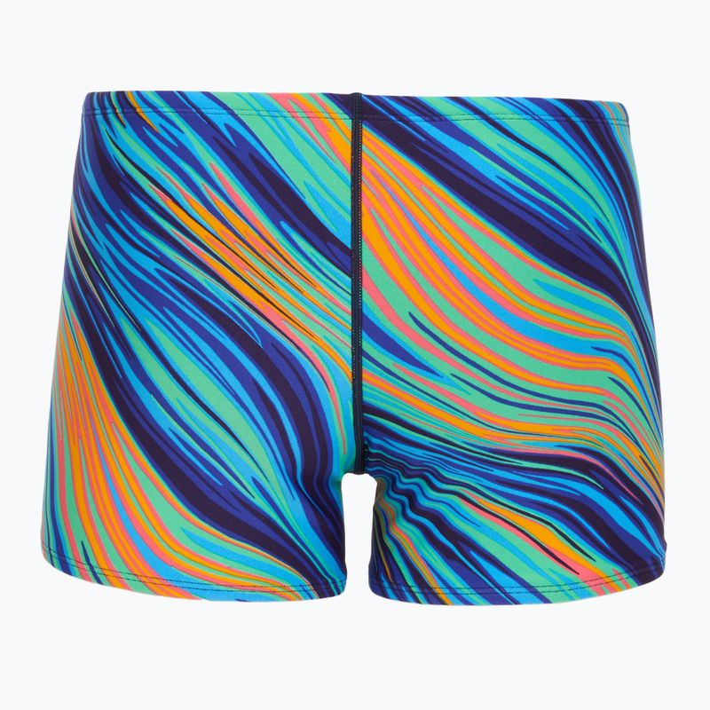 Vyriškos plaukimo trumpikės TYR Durafast Elite Riptidal Square Leg teal/orange 2