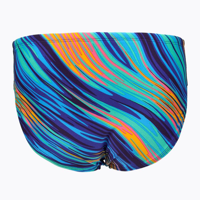 Vyriškos plaukimo kelnaitės TYR Durafast Elite Riptidal Briefs teal/orange 2