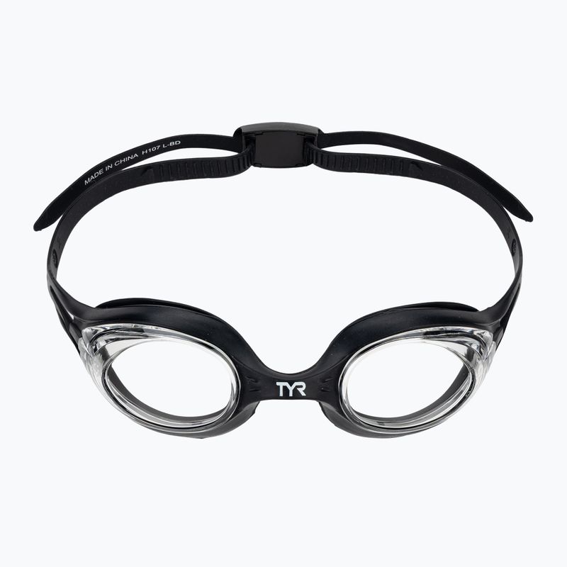 Vaikiški plaukimo akiniai TYR Hydra Flare black / cear black / clear 2
