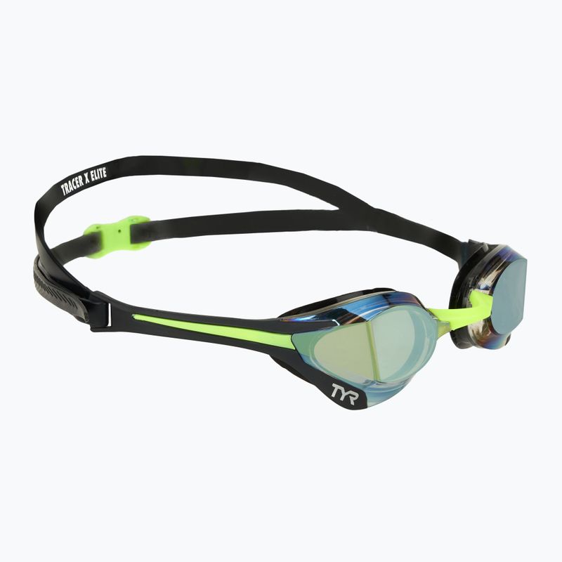 "TYR Tracer-X Elite Racing" veidrodiniai juodi/alyvos spalvos plaukimo akiniai