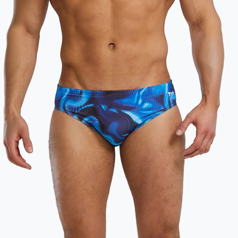 Vyriškos plaukimo glaudės TYR Durafast Elite Waveform Brief blue