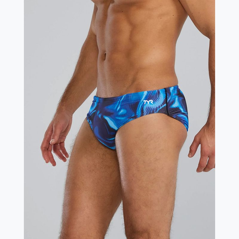 Vyriškos plaukimo glaudės TYR Durafast Elite Waveform Brief blue 4