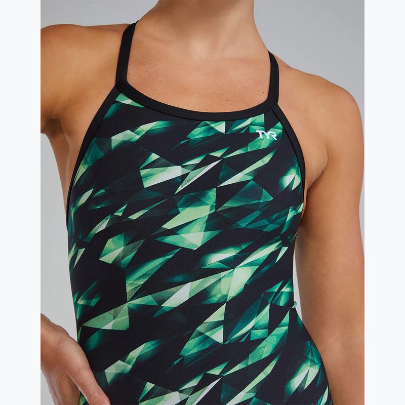 Moteriškas vientisas plaukimo kostiumėlis TYR Durafast Elite Triadic Diamondfit green 8