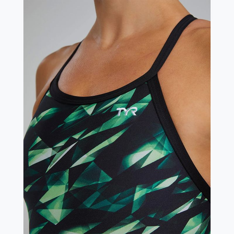 Moteriškas vientisas plaukimo kostiumėlis TYR Durafast Elite Triadic Diamondfit green 9