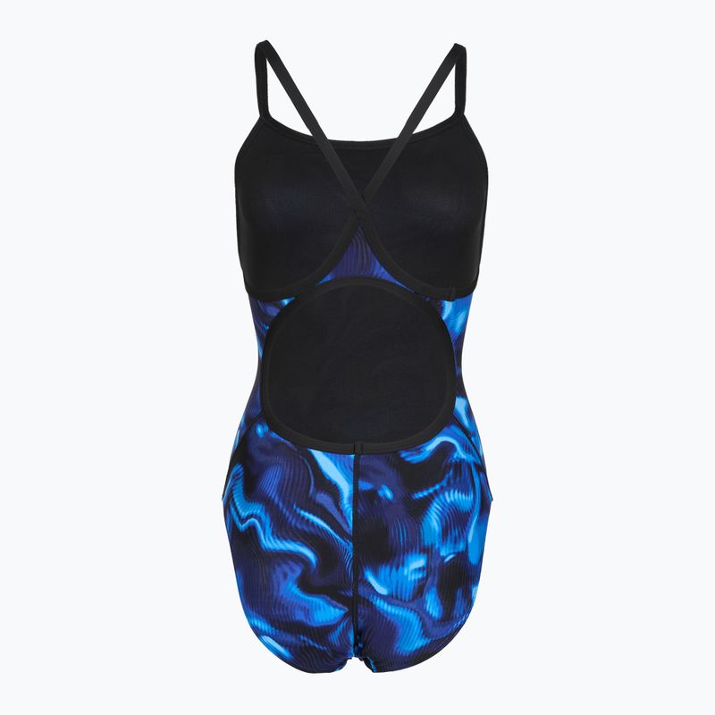 Moteriškas vientisas plaukimo kostiumėlis TYR Durafast Elite Waveform Diamondfit blue 2