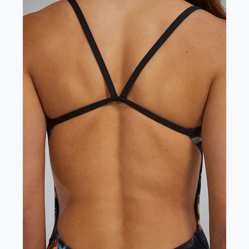 Moteriškas vientisas maudymosi kostiumėlis Tyr Durafast Elite Validus Cutoutfit orange/aqua/black 6