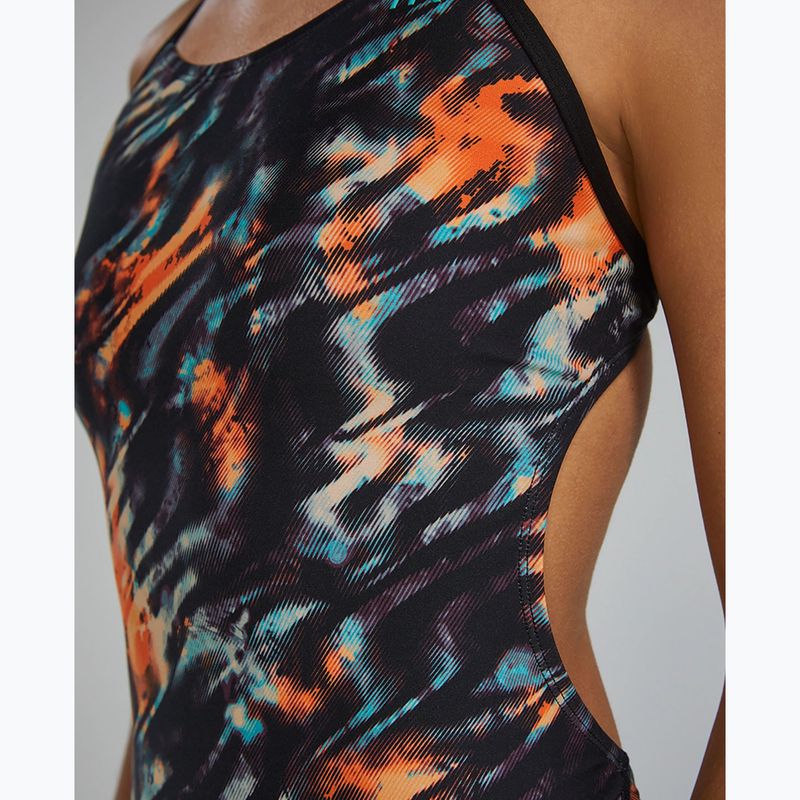 Moteriškas vientisas maudymosi kostiumėlis Tyr Durafast Elite Validus Cutoutfit orange/aqua/black 8