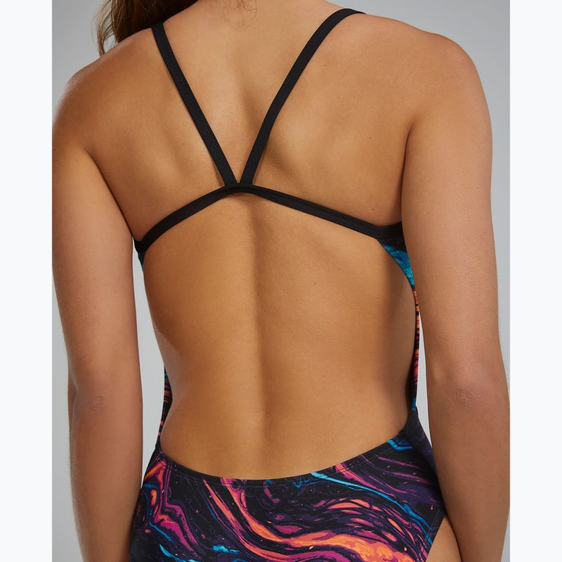 Moteriškas vientisas maudymosi kostiumėlis Tyr Durafast Elite Magmata Cutoutfit gold/multi/rainbow 6