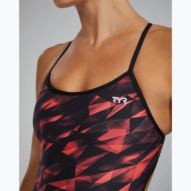 Moteriškas vientisas plaukimo kostiumėlis TYR Durafast Elite Triadic Trinityfit red 9