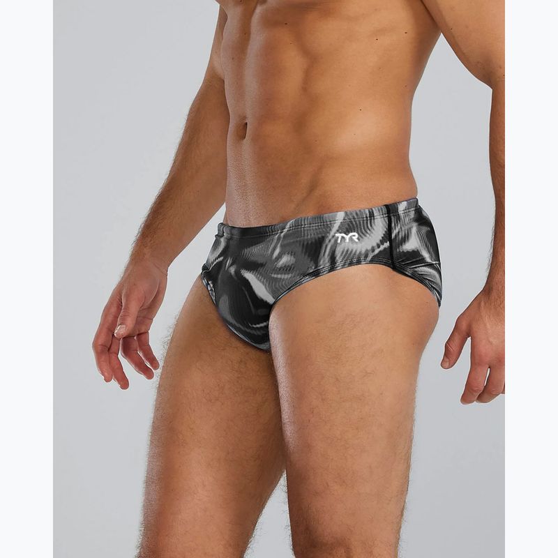 Vyriškos plaukimo glaudės TYR Durafast Elite Waveform Brief titanium 3