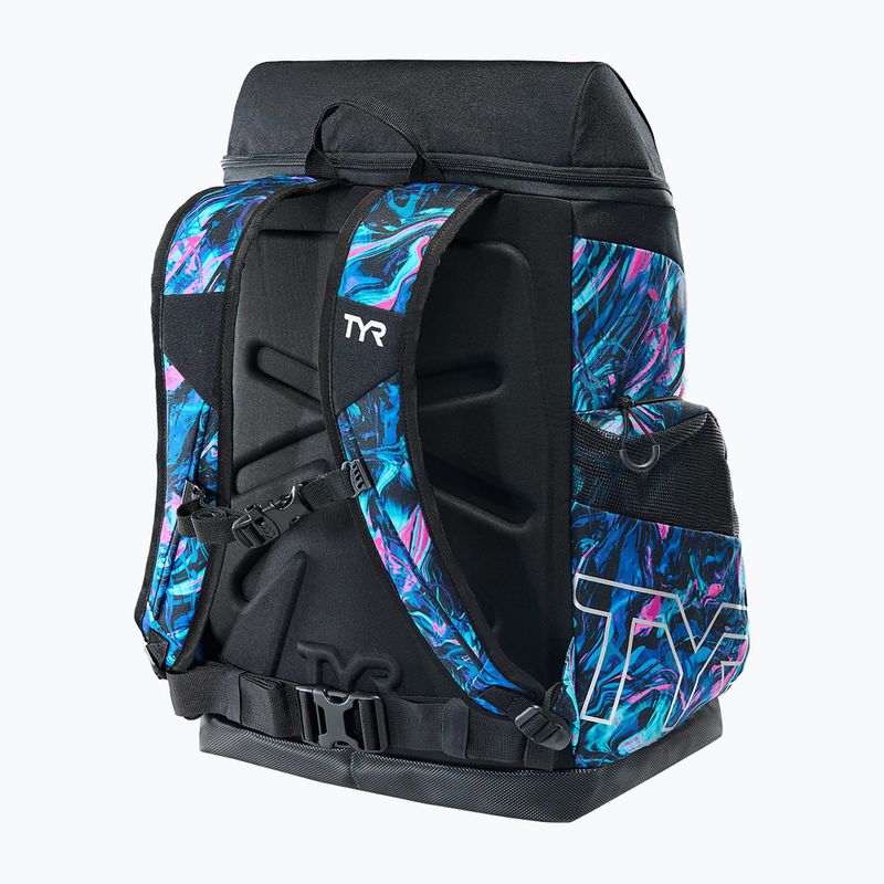 Plaukimo kuprinė TYR Alliance Printed 45 l blue/pink marmais 2