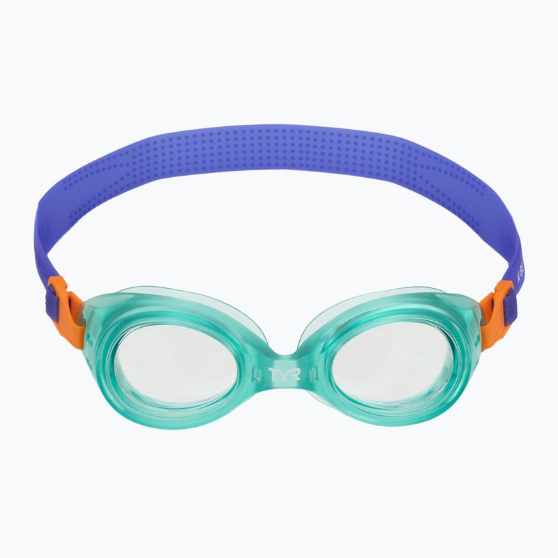 Vaikiški plaukimo akiniai TYR Aqua Blaze green/orange 2