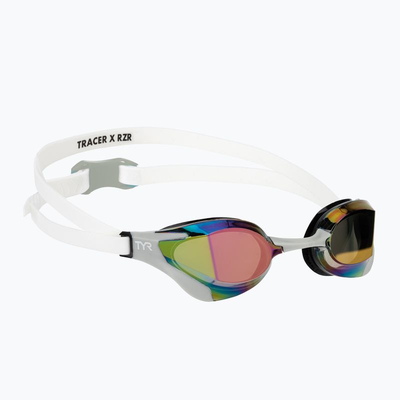 Plaukimo akiniai TYR Tracer-X RZR Mirrored white/grey