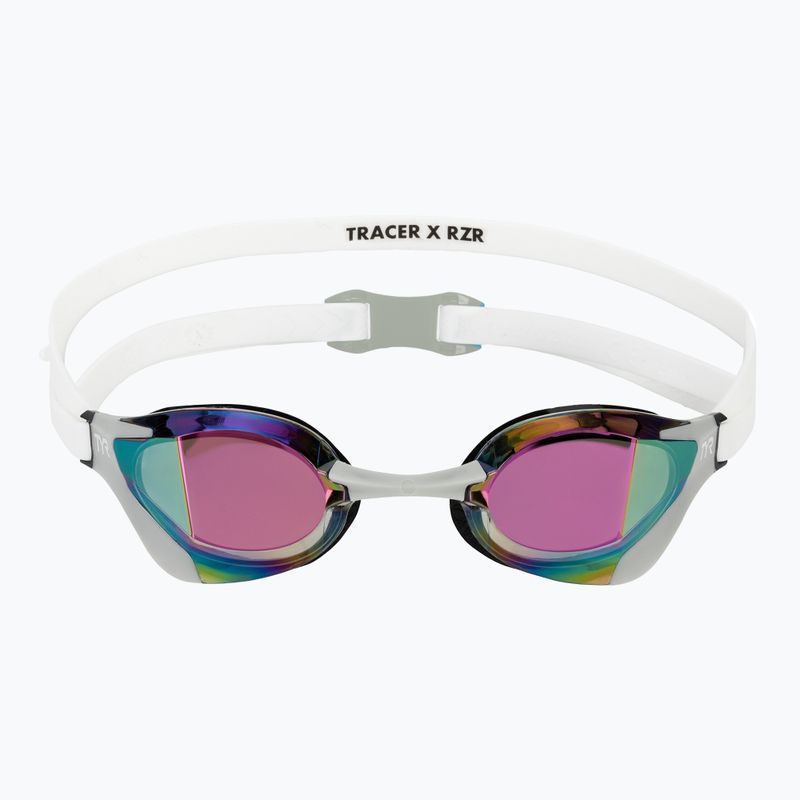 Plaukimo akiniai TYR Tracer-X RZR Mirrored white/grey 2