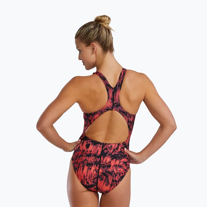 Moteriškas vientisas plaukimo kostiumėlis TYR Durafast Lite Seismo Maxfit red 2