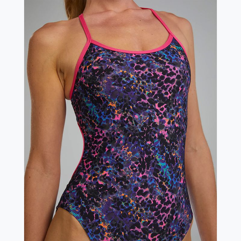 Moteriškas vientisas plaukimo kostiumėlis TYR Durafast Elite Trinityfit petunia stipple 6