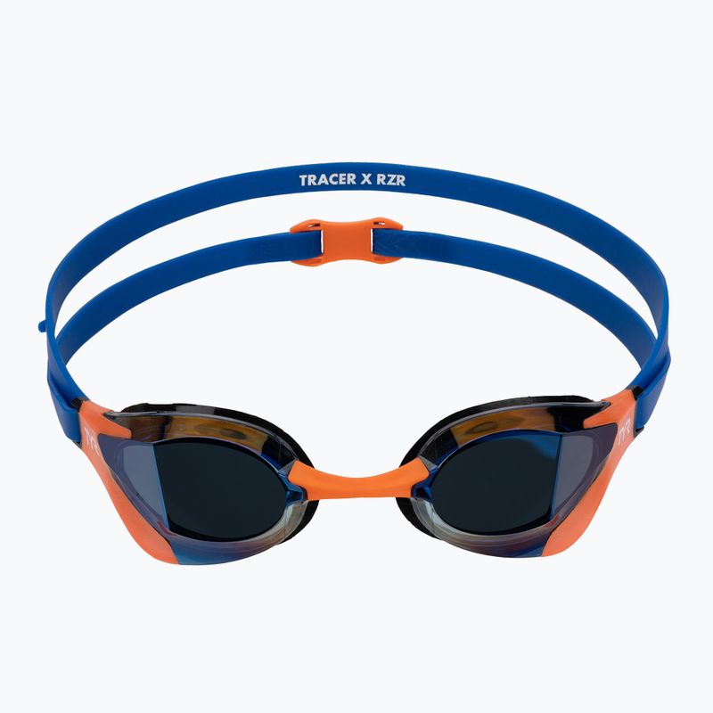 Akiniai plaukiojimui TYR Tracer-X RZR Mirrored blue/orange 2