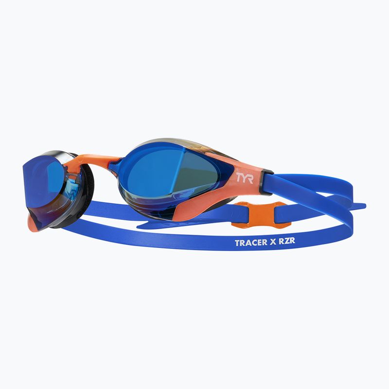Akiniai plaukiojimui TYR Tracer-X RZR Mirrored blue/orange