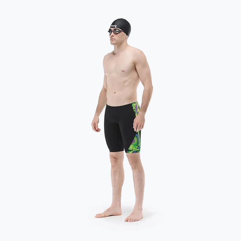Vyriški plaukimo šortai TYR Splice Flux Jammer lime/multi 5