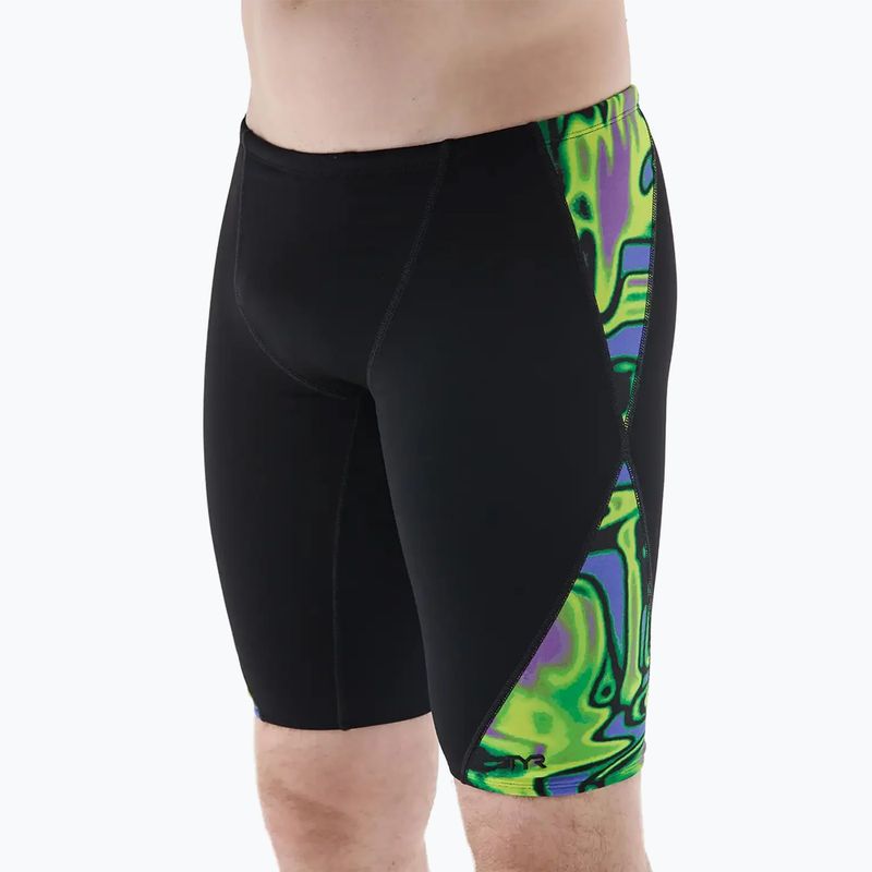 Vyriški plaukimo šortai TYR Splice Flux Jammer lime/multi 9