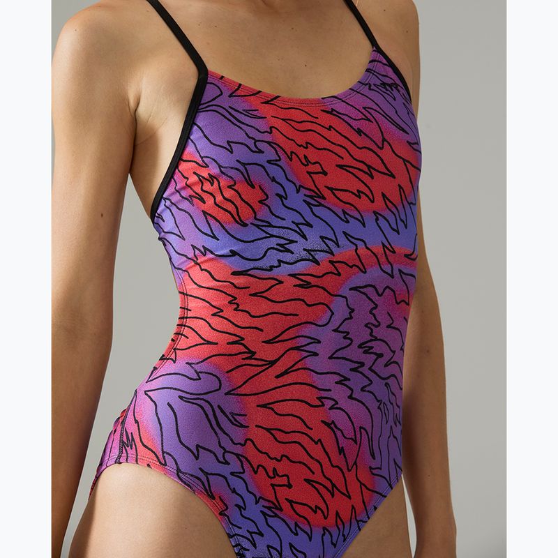 Moteriškas vientisas maudymosi kostiumėlis Tyr Cutoutfit Hodori orange/purple 5