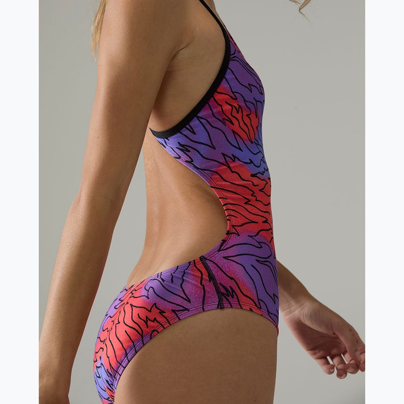 Moteriškas vientisas maudymosi kostiumėlis Tyr Cutoutfit Hodori orange/purple 8