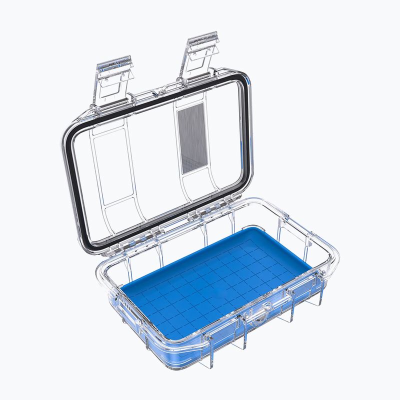 Laikymo indas PELI M40 Micro Case clear blue 4