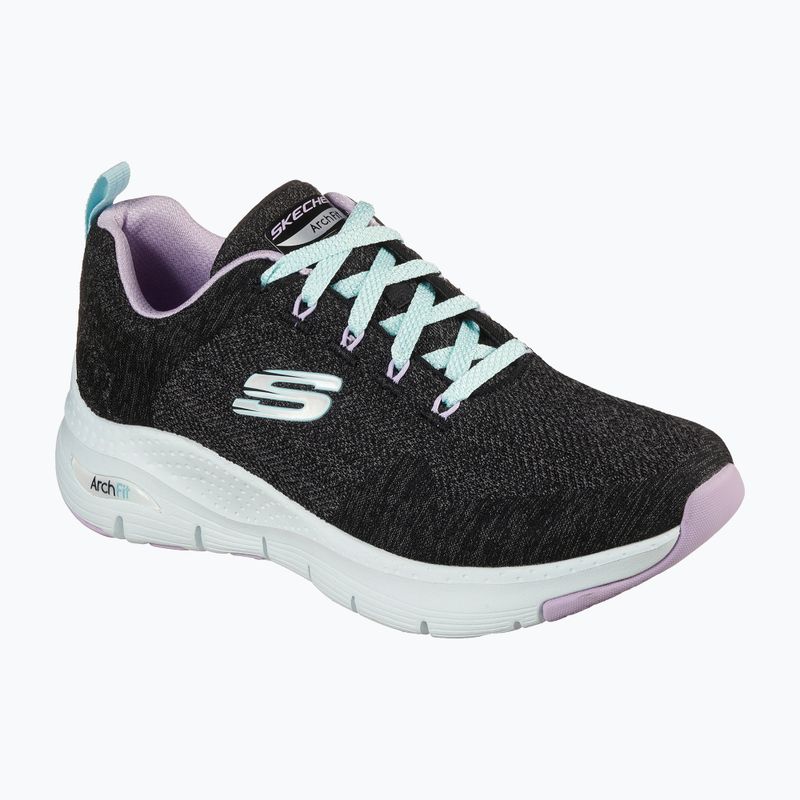 Moteriški treniruočių bateliai SKECHERS Arch Fit Comfy Wave black/lavender 7