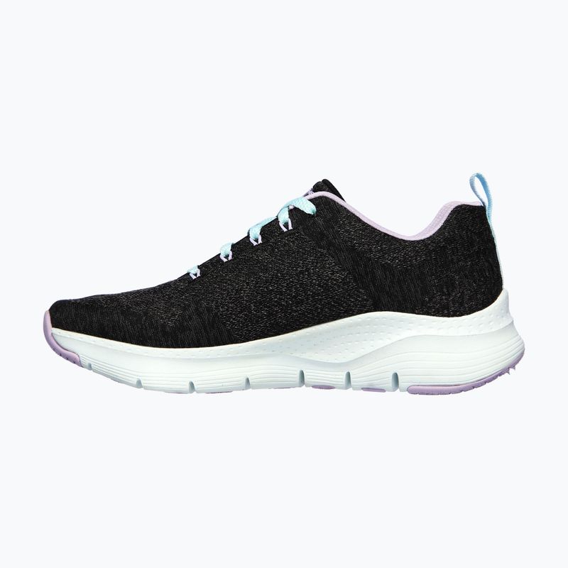 Moteriški treniruočių bateliai SKECHERS Arch Fit Comfy Wave black/lavender 9
