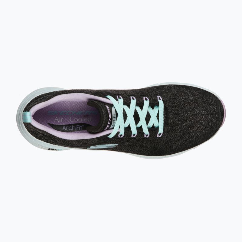 Moteriški treniruočių bateliai SKECHERS Arch Fit Comfy Wave black/lavender 11