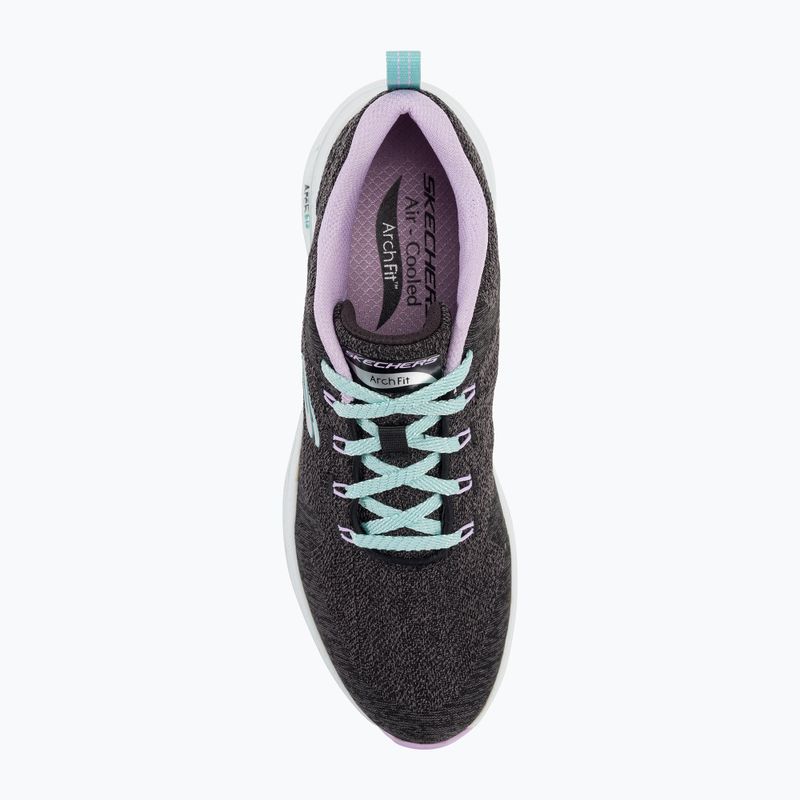 Moteriški treniruočių bateliai SKECHERS Arch Fit Comfy Wave black/lavender 6