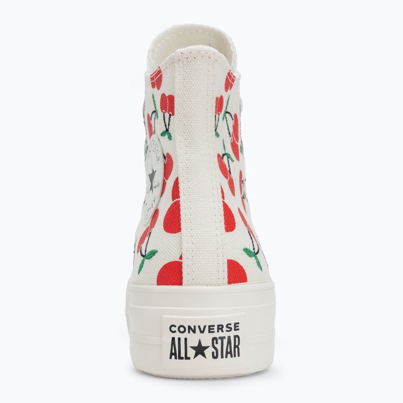 Moteriški teniso bateliai Converse Chuck Taylor All Star Lift Platform Cherries Hi egret/red/green 6