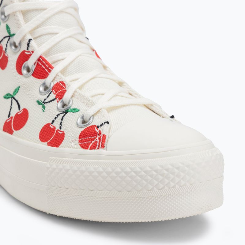 Moteriški teniso bateliai Converse Chuck Taylor All Star Lift Platform Cherries Hi egret/red/green 7